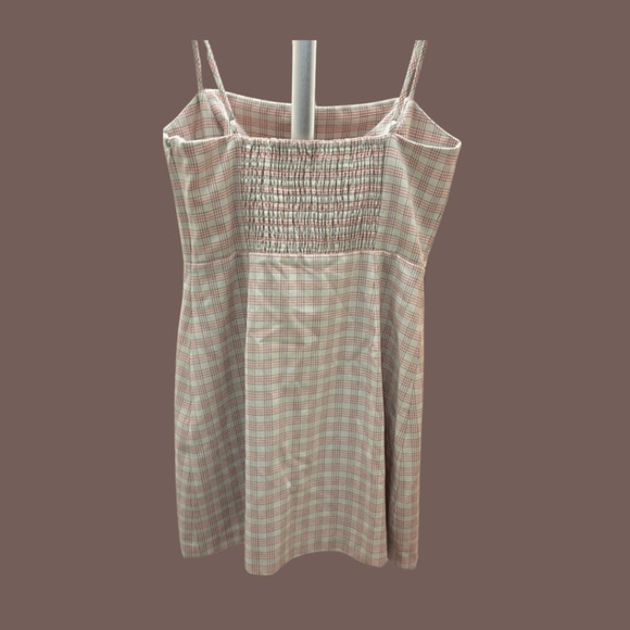 Wilfred Mini Slip Dress | Pink Plaid Cotton | Size 8 - Picture 2 of 4